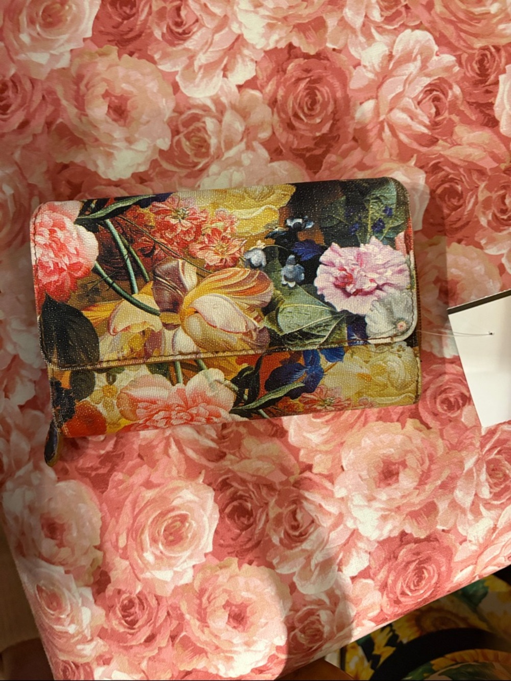 Floral Print Women's Clutch Wallet - Multicolor